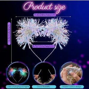 TINSEL LED cat ears Headband